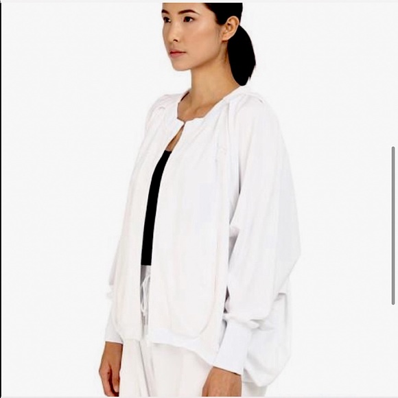adidas Jackets & Blazers - Adidas Y-3 Fluid Blouson White Zipper Jacket XS